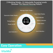 Load image into Gallery viewer, VitaMia Wearable Cordless Breast Pump Single Pump 24mm Flange