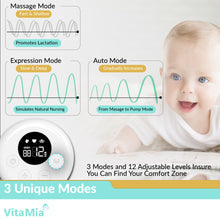 Load image into Gallery viewer, VitaMia Wearable Cordless Breast Pump Single Pump 24mm Flange
