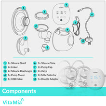 Load image into Gallery viewer, VitaMia Wearable Cordless Double Breast Pump Convenience, Quality, and Value